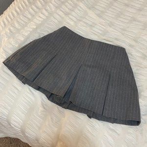 Grey Zara Mini Pleated Skirt